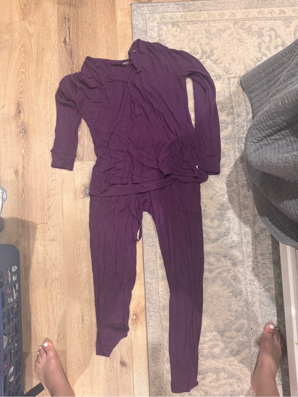 Posh Peanut Plum Long Sleeve Pajama Set